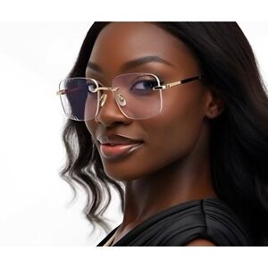 Women Sophisticated Uv400 Sunglasses Clear Lens Eye Glasses UV Protection Trendy